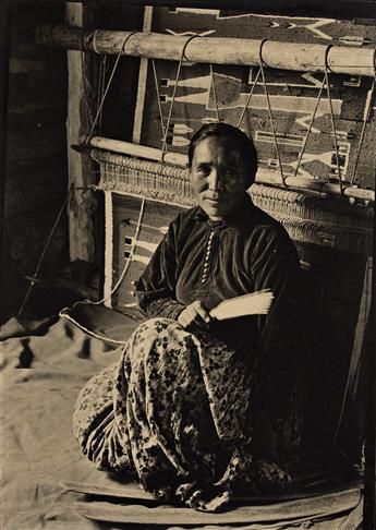 LAURA GILPIN (1891-1979) Navajo Weaver, Lukachukai.                                                                                              